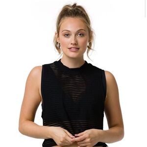 Onzie Black Mesh Crop Top